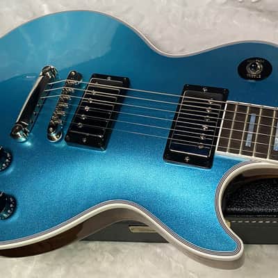 NEW! Gibson Les Paul Custom Axcess - One Of A Kind - ABSOLUTELY KILLER Flame Underneath Ice Blue Sparkle Finish! Only 7.5 lbs - Stinger Headstock - Authorized Dealer - G07381 image 8