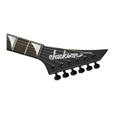 Jackson American Series Rhoads RR24 HT Electric Guitar with Ebony Fingerboard Alder Body and Neck-Through-Body Construction (Satin Black) image 5