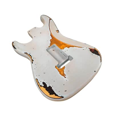NITRO Relic Sonic Blue over sunburst Alder S-Style guitar body image 5