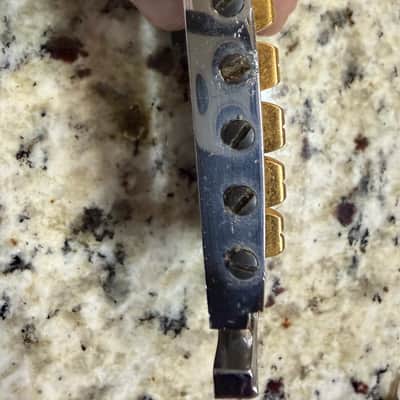 Schaller 456 Stud Mount Adjustable Bridge With Fine Tuners - Chrome image 7