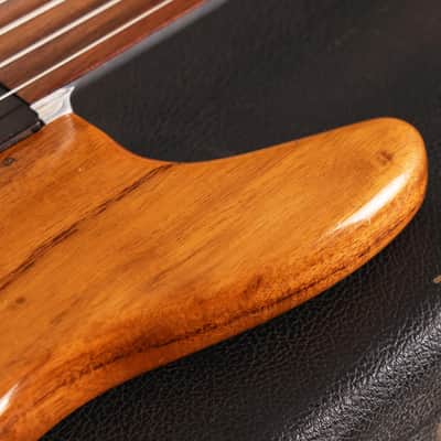 1976 Travis Bean TB2000 Fretless Bass Koa Natural image 12