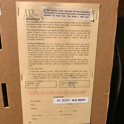 ~Vintage~Acoustic Research AR-XA Turntable w/ Grado Cartridge and Cover image 9