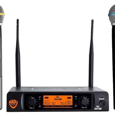 Nady DW-22 Dual Digital Wireless Handheld Microphone System Dual XLR and Mixed image 1
