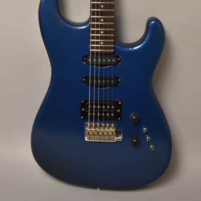 1986 Squier Contemporary Stratocaster HSS Blue Refin MIJ image 1