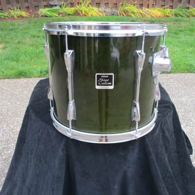 Yamaha Stage Custom 14 X 12 Floor Tom, Forest Green Lacquer, Birch, Excellent! image 3