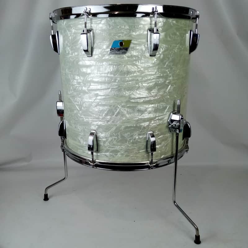 Ludwig 16x16"WMP Floor Tom Drum Vintage 70s Blue/Olive 3Ply Flame Maple Re-Rings image 1