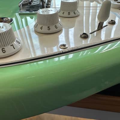 Video! Fender Partscaster Strat 2004 - Surf Green image 23
