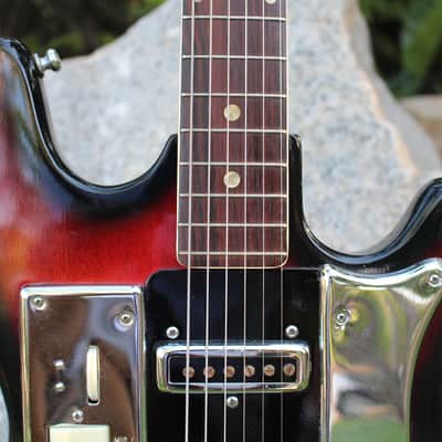 RARE Vintage 1964 Teisco Del Rey VN-2 Baritone Electric Guitar MIJ made in Japan All Original! image 8