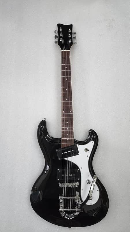 6 String Solid Body Electric Guitar, Black