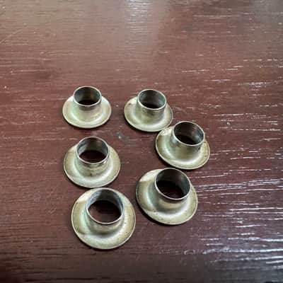 Gibson Vintage 1957 Kluson Nickel Tuner Ferrules Bushings 1956 1958 1959 1960 1961 image 4