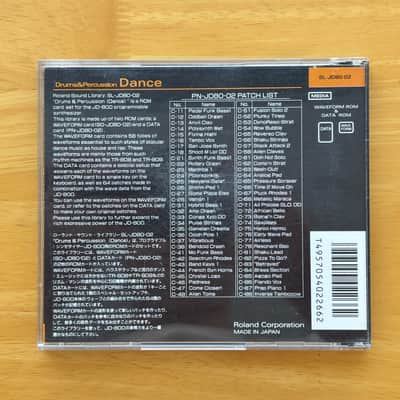 Roland SL-JD80-02 Drums & Percussion Dance ROM Card SET // JD-800 & 990 image 2