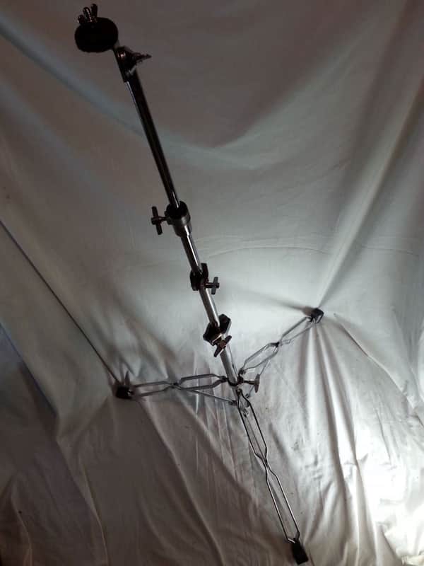 *Percussion Plus Straight Cymbal Stand Chrome Double Braced 4-Section Vintage* image 1