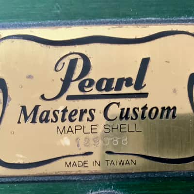 Pearl 22’’x16’’ Pearl masters custom maple shell 1996 - Emerald mist image 10