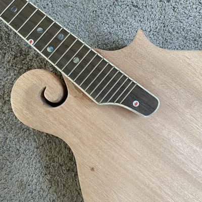 All Solid Mahogany 8 String Mandolin, Rosewood Fingerboard Neck image 15