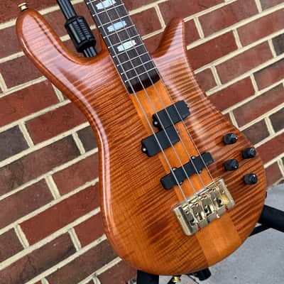 Spector Euro 4 Doug Wimbish Signature Limited Edition, Amber Aged Relic, Figured Maple Top, Plain Maple Body, 3pc Hard Rock Maple Neck, Rosewood Fretboard, EMG DW Pickups, Spector Legacy Preamp, Gig Bag, SN# NB22983 image 3
