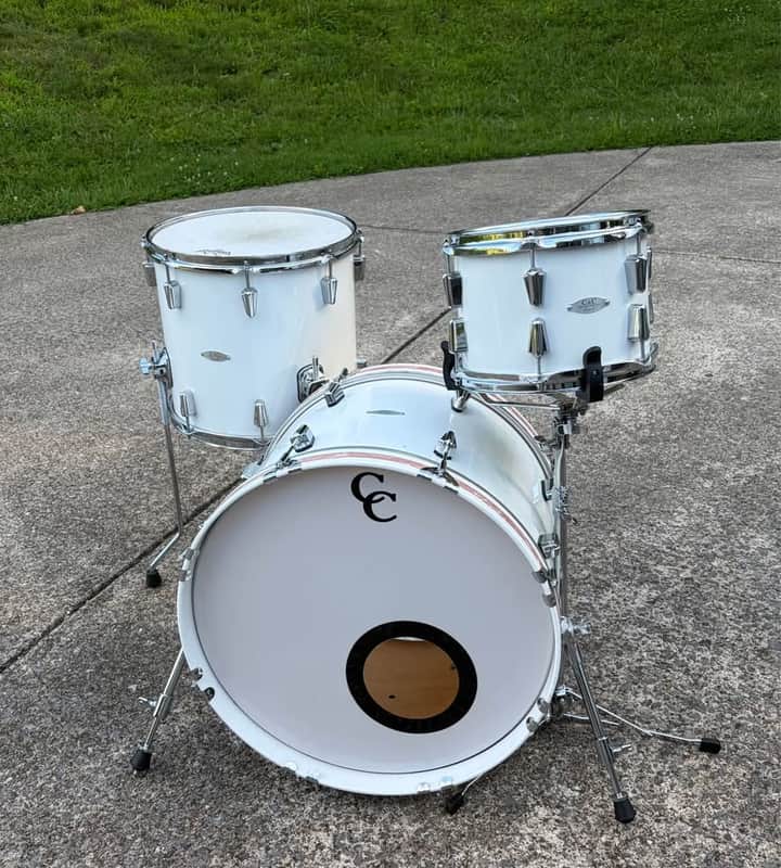 C&C Custom Drum Set 20/10/14 Maple Gum Toms Gladstone Kick image 1