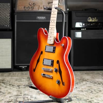 Squier Affinity Series Starcaster Deluxe Semi-Hollow Electric Guitar - Sienna Sunburst image 11