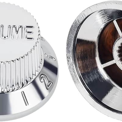 Electric Guitar Control Knobs 2 Tone and 1 Volume Knobs Metric 6mm (15/64") Speed Knobs Top Hat for Squier Strat ST Electric Guitars Pack of 3 JT/XN-04 Chrome image 5