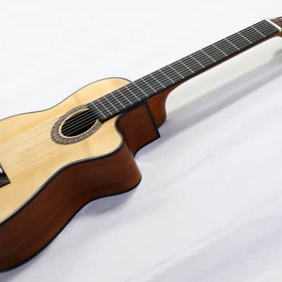Agile Renaissance 82527 Classical 8 String Nylon String  Fan Fret Acoustic Guitar  Natural image 4