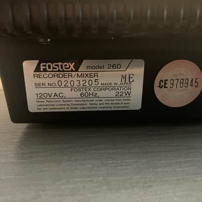 Fostex 260 multitrack cassette recorder - very good cosmetic condition, functional issues - sold for parts or repair image 9