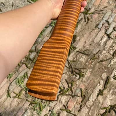 4-string electric bass neck jazz bass stainless steel 21frets Roasted flame Maple guitar neck 34inch hole 18mm Nut 38mm maple fingerboard image 5