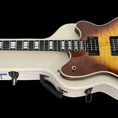 EVH SA-126 Special QM - Tobacco Sunburst EVH SA-126 Special Semi-Hollow Electric guitar - UNPLAYED in Case image 7