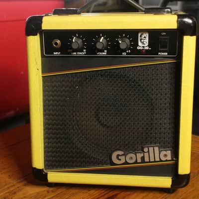 RARE Vintage 1980s Gorilla GG20 Electric Guitar Practice Amp YELLOW image 2