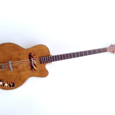 Vintage Original 1950's Kay Howlin' Wolf Thin Twin K162 Natural Blonde Electric Bass Guitar Viol image 10