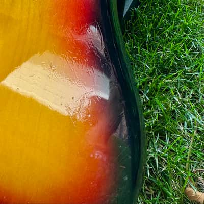 Vintage Univox Hi-Flier Phase III Sunburst MIJ Kurt Cobain Nirvana All Original image 18