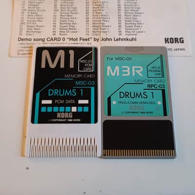 Korg Korg PCM PROGRAM CARDS M3R RSC-3S DRUMS 1 1988