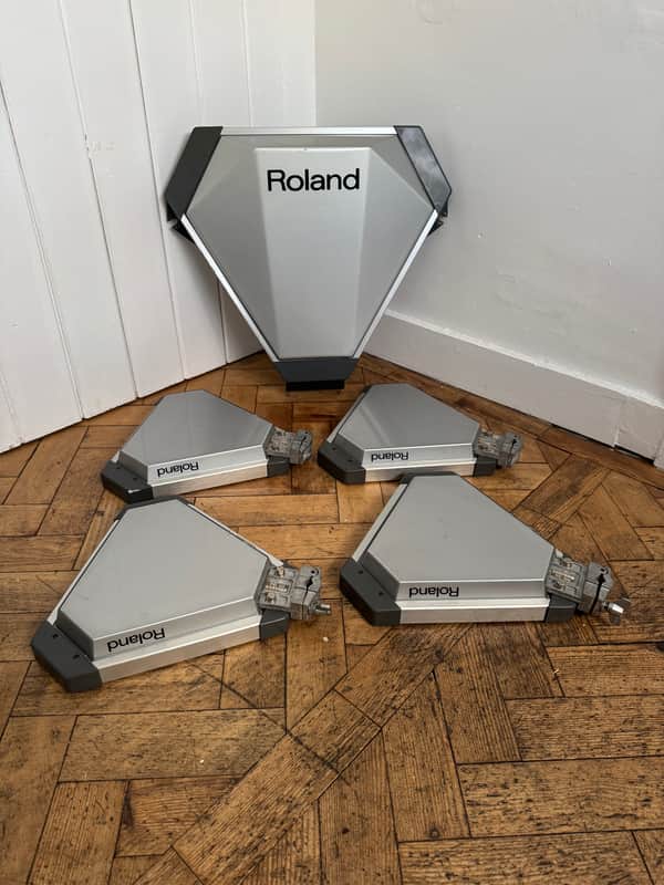 Roland PD-10 and PD-20 Pads 1985 - Silver image 1