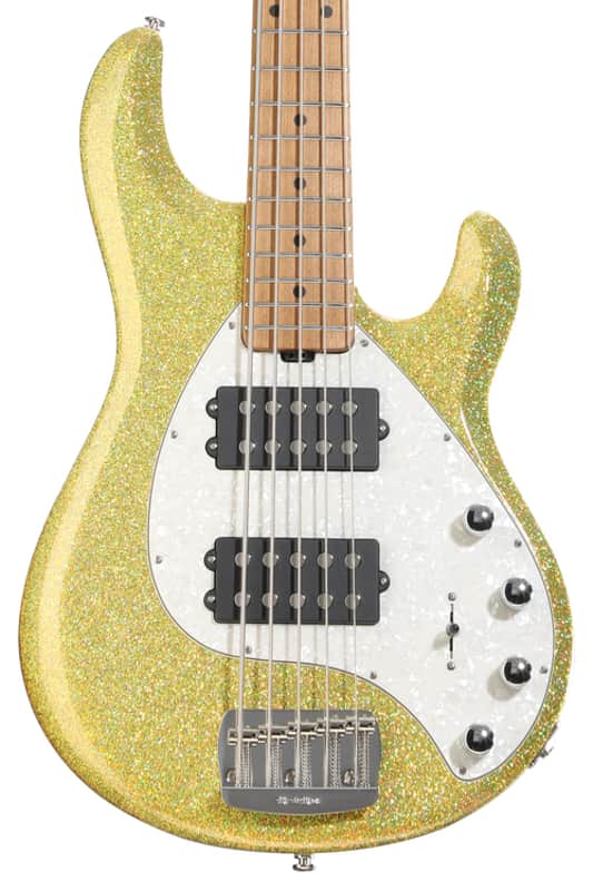 Ernie Ball Music Man StingRay 5 Special HH 5-string Electric Bass Guitar - Yellow Brick Road  Roasted Maple Fingerboard image 1
