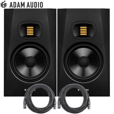 ADAM Audio T7V 7-inch Studio Monitor Black Pair with OnStage XLR Cable 2 Pack image 1