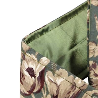 Vintage Sage Rose Handmade Guitar Strap Shades of Green, Brown, Cream, White image 3