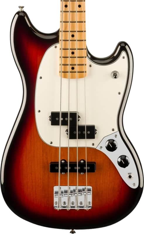 Fender Player II Mustang PJ Bass 4-String Bass Guitar, Maple Fingerboard, 3-Color Sunburst image 1