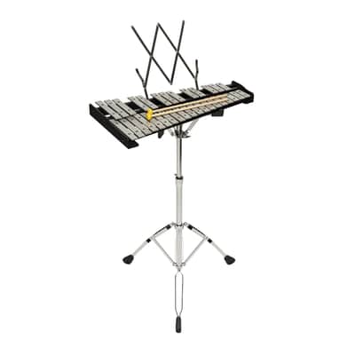 Stagg BELL-SET 32 Metallophone Set w/Stand, Practice Drum Pad, Sticks & Ergonomic Nylon Gig Bag image 3