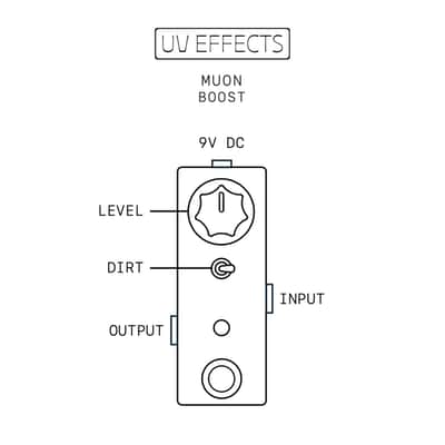 UV Effects MUON Dirty Boost | NOS J201 JFET One-Knob Boost with Dirt Toggle image 2