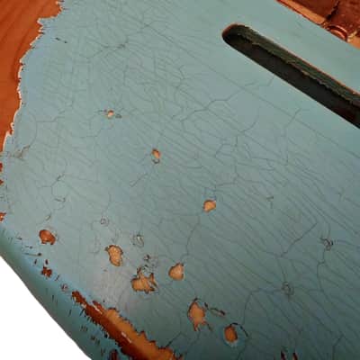 Heavy Relic NITRO Sonic Blue Gloss Alder Strat guitar body image 6