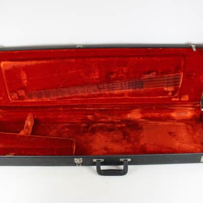 1975-1976 Black Fender Jazz Bass Precision Telecaster BASS Hardshell CASE Red Interior 1970's 1977 1978 1979 image 7