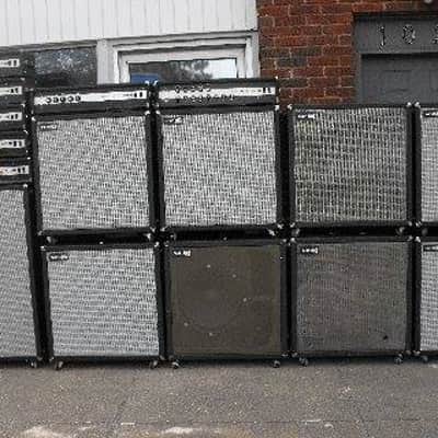 Sunn 4x12 guitar speaker cabinet staggered Alnico Early 1970's image 10