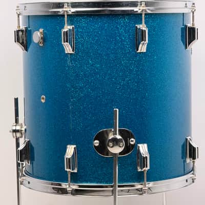 Rogers 20/12/16" 1960's Cleveland-Era Drum Set - Blue Sparkle image 19
