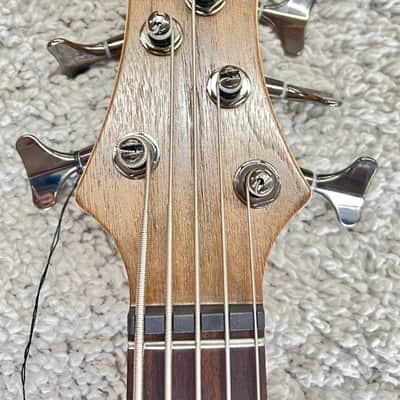 Mint Ibanez Model BTB745NTL 5-String Electric Bass Guitar, Low Gloss Natural Finish image 6