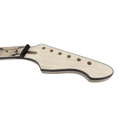 25.5" Electric Guitar Neck Maple 22 Frets Maple Fretboard Bolt-On Inlay Unfinished image 9