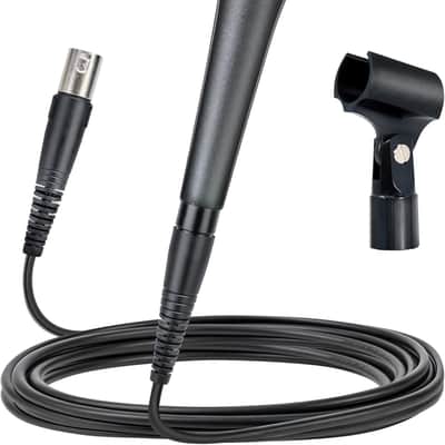 XLR Wired Vocal Microphone – Dynamic Cardioid Mic with Dual-Engine AHNC Noise Cancelling Tech for Singing, Karaoke, Stage & Studio, Includes Microphone, Mic Clip & 14.8ft XLR Cable image 1