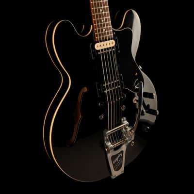 Pre Owned Epiphone Dot Ebony With Bigsby With Case image 6