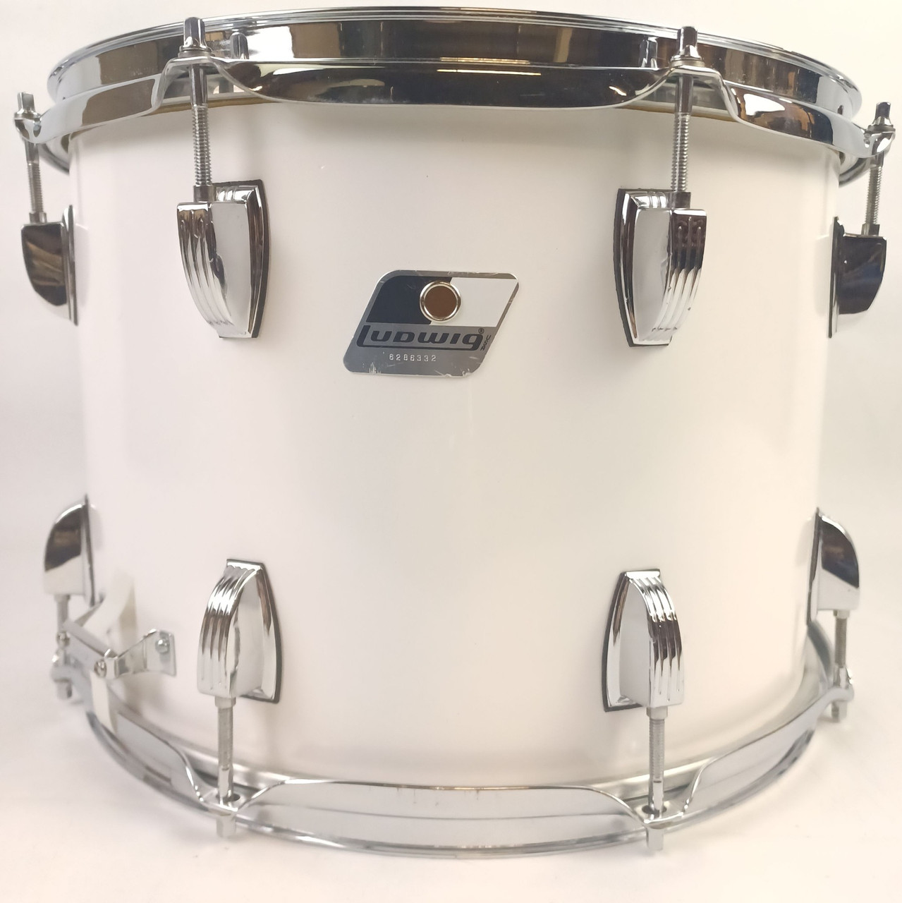 Ludwig Strider 10x14"White Cortex Parade/Marching Snare Drum ++Aluminum Ring P85 — main photograph