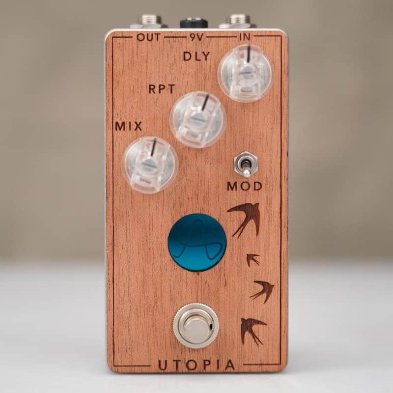 Anasounds Utopia mk1 Analog Delay Effects Pedal w/ Wood Top & Box #59296 image 1
