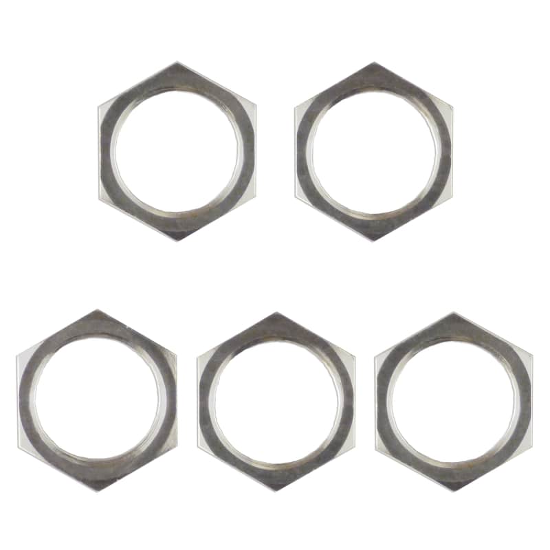 Nickel M9 Metric 1/4" Input Output Jack Replacement Nuts - Pedal Guitar Amp - 5 Pack - Made In Japan image 1
