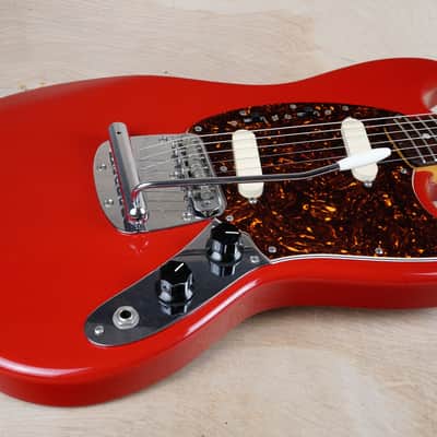Fender MG-69 Mustang '69 Reissue MIJ 2010 Red w/ Matching Headstock EMG Active PUs Japan w/ Bag image 4