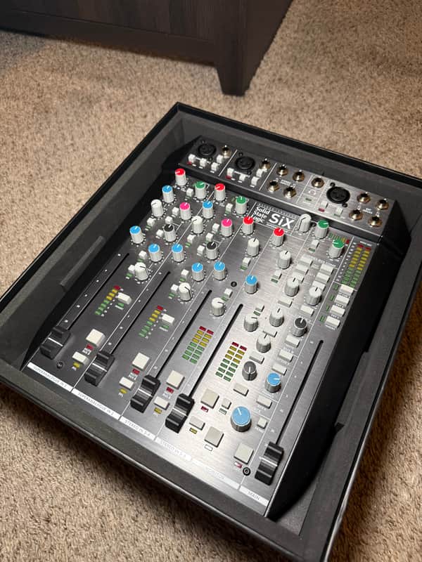 Solid State Logic SiX 4-Channel Analog Mixer plus D-Sub snakes and travel case 2019 - Present - Black image 1